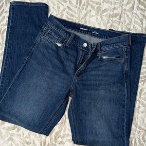 Old Navy Women's Dark Indigo Straight-Leg Jeans